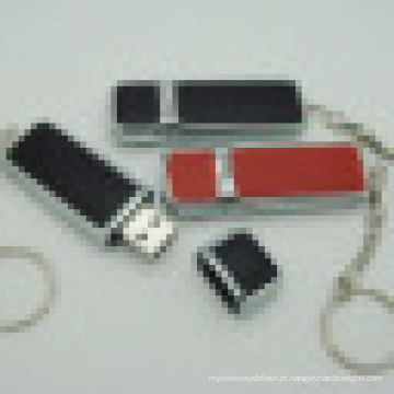 Presentes premium usb flash drive com material de couro pu